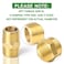 TAISHER 5PCS Brass Pipe Fitting Adapter Hex Nipple 34Inch Male Pipe x 34Inch Male Pipe