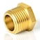 TAISHER 5PCS Brass Reducer Hex Bushing Threaded Pipe Fitting 12 NPT Male x 14 NPT Female Adapter
