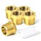 TAISHER 5PCS Brass Reducer Hex Bushing Threaded Pipe Fitting 12 NPT Male x 38 NPT Female Adapter