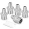 TAISHER 5PCS Cast 304 Stainless Steel Hex Nipple Reducer Pipe Fitting 12Inch Male Pipe x 14Inch Male Pipe