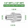 TAISHER 5PCS Cast 304 Stainless Steel Hex Nipple Reducer Pipe Fitting 12Inch Male Pipe x 14Inch Male Pipe