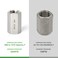 TAISHER 5PCS Forging of 304 Stainless Steel Full Hex Coupling 18Inch Female Pipe x 18Inch Female Pipe Fitting