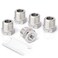 TAISHER 5PCS Forging of 304 Stainless Steel Reducer Hex Bushing 12 Male NPT to 14 Female NPT Reducing Forging Pipe Adapter Fitting