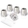 TAISHER 5PCS Forging of 304 Stainless Steel Reducer Hex Bushing 12 Male NPT to 14 Female NPT Reducing Forging Pipe Adapter Fitting