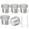 TAISHER 5PCS Stainless Steel Outer Hex Thread Socket Pipe Plug Fitting 12 NPT Male