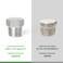 TAISHER 5PCS Stainless Steel Outer Hex Thread Socket Pipe Plug Fitting 12 NPT Male