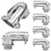 Tewloss 6 Pcs 90 Squeeze Connectors Zinc Die Cast 12 Inch Flexible Metal Conduit 12