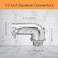 Tewloss 6 Pcs 90 Squeeze Connectors Zinc Die Cast 12 Inch Flexible Metal Conduit 12