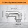 Tewloss 6 Pcs 90 Squeeze Connectors Zinc Die Cast 12 Inch Flexible Metal Conduit 12