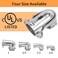 Tewloss 6 Pcs 90 Squeeze Connectors Zinc Die Cast 12 Inch Flexible Metal Conduit 12