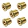 TL TOOLEGIN 12 NPT Male x 14 NPT Female Brass Bushing Reducer Reducing Pipe Adapter Fitting 5pcs 1200 PSI