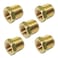 TL TOOLEGIN 12 NPT Male x 14 NPT Female Brass Bushing Reducer Reducing Pipe Adapter Fitting 5pcs 1200 PSI
