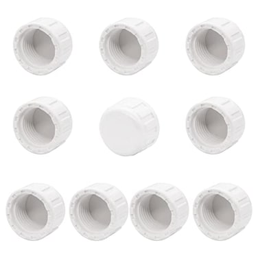 Tnuocke 10pcs 12 PVC Cap Fittings End Female Thread Pipe Plug Adapter for Sprinkler Cap Plumbing Pipe Repair and Modification