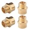 Tsinghwang 4 Pack G 12 BSP Female Thread to US 12 NPT Male Thread Brass Pipe Fitting AdapterG to NPT Adapter 12 Inch Converter Connector