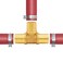 Uenede 10PCS LF Brass 12 Inch PEX Tee 3 Way Coupling Barb Crimp Pipe Tube Fitting