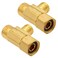Uenede 2Pack Brass Angle Stop AddATee Valve 38 Inlet x 14 x 38 Outlet 3Way Water Line Splitter