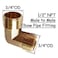 Uenede 2PCS Brass Elbow Pipe Fitting 12 NPT Male x 12 NPT Male for WaterOilGas