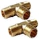 Uenede 2PCS Brass Tee Pipe Fitting 12 NPT Male for WaterOilGas