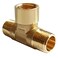 Uenede 2PCS Brass Tee Pipe Fitting 12 NPT Male x 12 NPT Female x 12 NPT Male for WaterOilGas