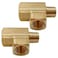 Uenede 2PCS Brass Tee Pipe Fitting 14 NPT Female x 14 NPT Female x 14 NPT Male for WaterOilGas