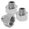 Uenede 3PCS Water Line Adapter 12 Female to 38 Male Reducer Connector Brass Nickel Plating Compression Fitting for Kitchen Bathroom Faucet Supply Line Hose Stop Valve with Rubber Washer