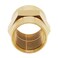 Uenede 4PCS 12 Inch NPT Brass Hex Nipple Coupling 12 NPT x 12 NPT Female Threaded Equal Diameter Coupler Air Hose Pipe Fittings Adapter for WaterOilGas