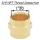Uenede 4PCS 34 Inch NPT Brass Hex Nipple Coupling 34 NPT x 34 NPT Female Threaded Equal Diameter Coupler Air Hose Pipe Fittings Adapter for WaterOilGas