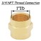 Uenede 4PCS 34 Inch NPT Brass Hex Nipple Coupling 34 NPT x 34 NPT Female Threaded Equal Diameter Coupler Air Hose Pipe Fittings Adapter for WaterOilGas