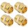Uenede 4PCS 34 Inch NPT Brass Hex Nipple Coupling 34 NPT x 34 NPT Male Threaded Equal Diameter Coupler Air Hose Pipe Fittings Adapter for WaterOilGas