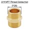 Uenede 4PCS 34 Inch NPT Brass Hex Nipple Coupling 34 NPT x 34 NPT Male Threaded Equal Diameter Coupler Air Hose Pipe Fittings Adapter for WaterOilGas