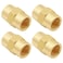 Uenede 4PCS 38 Inch NPT Brass Hex Nipple Coupling 38 NPT x 38 NPT Female Threaded Equal Diameter Coupler Air Hose Pipe Fittings Adapter for WaterOilGas