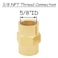 Uenede 4PCS 38 Inch NPT Brass Hex Nipple Coupling 38 NPT x 38 NPT Female Threaded Equal Diameter Coupler Air Hose Pipe Fittings Adapter for WaterOilGas