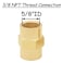 Uenede 4PCS 38 Inch NPT Brass Hex Nipple Coupling 38 NPT x 38 NPT Female Threaded Equal Diameter Coupler Air Hose Pipe Fittings Adapter for WaterOilGas
