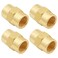 Uenede 4PCS 38 Inch NPT Brass Hex Nipple Coupling 38 NPT x 38 NPT Female Threaded Equal Diameter Coupler Air Hose Pipe Fittings Adapter for WaterOilGas