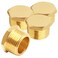Uenede 4PCS Brass 12 Inch NPT Plug Outer Hex 12 NPT Male Thread Socket Pipe End Plugs Fitting for WaterOilGas