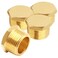 Uenede 4PCS Brass 12 Inch NPT Plug Outer Hex 12 NPT Male Thread Socket Pipe End Plugs Fitting for WaterOilGas