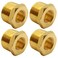 Uenede 4PCS Brass Reducer Bushing 1 NPT Male to 34 NPT Female Thread Hex Reducing Convert Adapter Pipe Fitting Connector for WaterOilGas