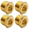 Uenede 4PCS Brass Reducer Bushing 1 NPT Male to 34 NPT Female Thread Hex Reducing Convert Adapter Pipe Fitting Connector for WaterOilGas