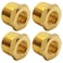 Uenede 4PCS Brass Reducer Bushing 34 NPT Male to 12 NPT Female Thread Hex Reducing Convert Adapter Pipe Fitting Connector for WaterOilGas