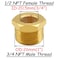 Uenede 4PCS Brass Reducer Bushing 34 NPT Male to 12 NPT Female Thread Hex Reducing Convert Adapter Pipe Fitting Connector for WaterOilGas