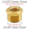 Uenede 4PCS Brass Reducer Bushing 34 NPT Male to 12 NPT Female Thread Hex Reducing Convert Adapter Pipe Fitting Connector for WaterOilGas