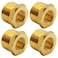Uenede 4PCS Brass Reducer Bushing 34 NPT Male to 12 NPT Female Thread Hex Reducing Convert Adapter Pipe Fitting Connector for WaterOilGas