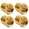 Uenede 4PCS Brass Reducer Bushing 38 NPT Male to 14 NPT Female Thread Hex Reducing Convert Adapter Pipe Fitting Connector for WaterOilGas