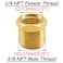 Uenede 4PCS Brass Reducer Bushing 38 NPT Male to 14 NPT Female Thread Hex Reducing Convert Adapter Pipe Fitting Connector for WaterOilGas