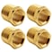 Uenede 4PCS Brass Reducer Bushing 38 NPT Male to 14 NPT Female Thread Hex Reducing Convert Adapter Pipe Fitting Connector for WaterOilGas