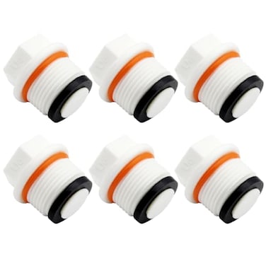 Uenede 6PCS PPR Outer Hex 34 PT Male Thread Socket Pipe Plug Fittings End Caps for WaterOilGas