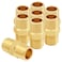 Uenede 8PCS 14 Inch NPT Brass Hex Nipple Coupling 14 NPT x 14 NPT Male Threaded Equal Diameter Coupler Air Hose Pipe Fittings Adapter for WaterOilGas