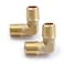 U.S. Solid US Solid 2pcs 90 Degree Barstock Street Elbow Brass Pipe Fitting 14 NPT Male Pipe to 14 NPT Male