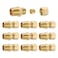 uxcell 10pcs 14 NPT Brass Compression Pipe Fittings Set of 10 14 OD x 14 NPT Brass Compression Union Straight Coupling Adapter