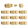 uxcell 10pcs 14 NPT Brass Compression Pipe Fittings Set of 10 14 OD x 14 NPT Brass Compression Union Straight Coupling Adapter